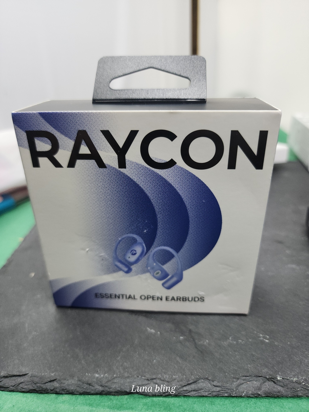 Raycon Essential Open Earbuds - White & Blue Packaging